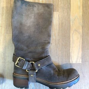 Prada suede boots
